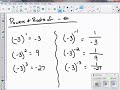 Negative Numbers and Exponents