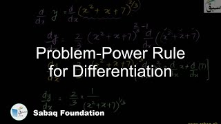 Problem-Power Rule for Differentiation