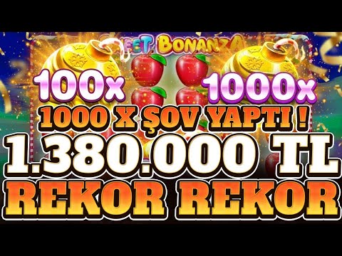 SWEET BONANZA 1000 YENİ OYUN | 1.380.000 TL KAZANDIK | SLOT OYUNLARI KASA KATLAMA