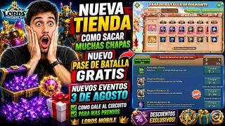 Nueva Tienda : COMO SACAR Muchas Chapas : Nuevo Pase de Batalla Gratis : EVENTOS - LORDS MOBILE