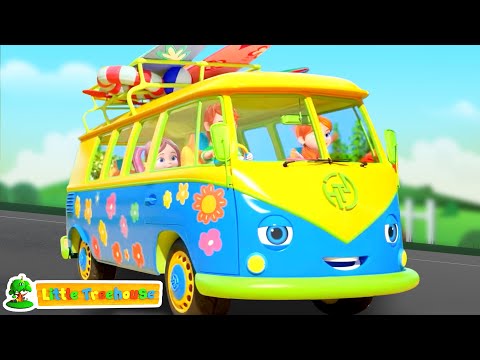 Wheels on the Bus - Beach Ride & More Vehicle Songs, Rhymes for Kids