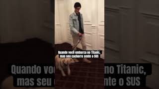 Quando você embarca no Titanic, mas seu cachorro sente o SUS 🐶@TheJessiiShow @TheManniiShow-BR