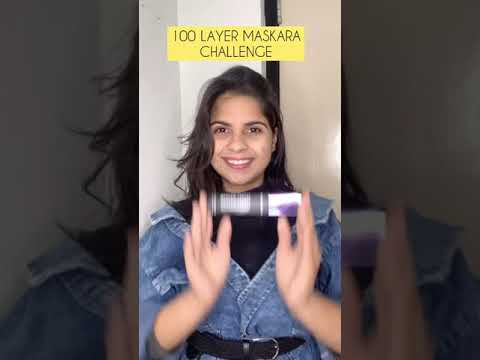 Trying 100 Layer Maskara Challenge😁 | Simranjit Kaur #shorts #ytshorts