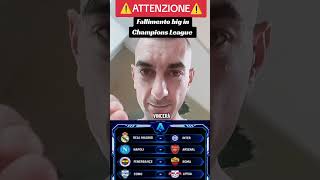 Per me sarà #fallimento #italia  #championsleague con #inter #napoli #asroma solo loro vincono #como