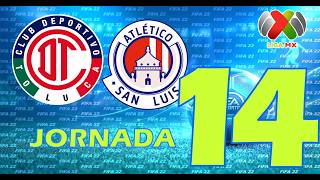Toluca-Atlético San Luis//JORNADA 14/SIMULACIÓN🎮⚽