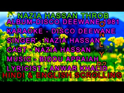 Disco Deewane Nazia Hassan Original Karaoke With Lyrics Only D2 Biddu Anwar Khalid Album 1981