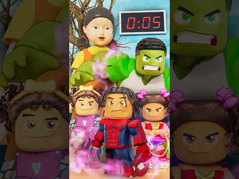 SQUID GAME PRINCE FAMILY BECOME HEROES #shorts #roblox