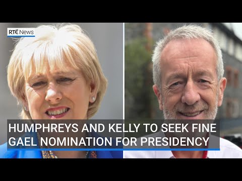 YouTube video thumbnail: Humphreys and Kelly to Seek Fine Gael Nomination for Presidency