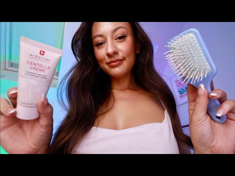 ASMR POV Friend Pampers You To SLEEP ✨ Skincare, Brows & Hair Personal Attention