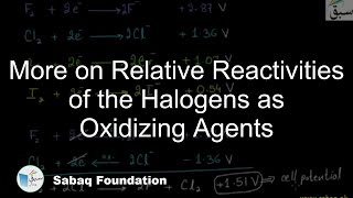 More on Relative Reactivities of the Halogens as Oxidizing Agents