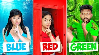 EXTREME HIDE AND SEEK IN ONE COLOR CHALLENGE !