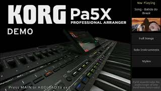 KORG Pa5X internal demo songs
