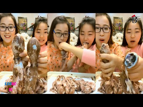 【Mukbang ASMR Seafood】She is very greedy to eat seafood lobster, octopus, crab 。14