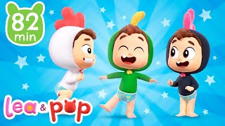 Aprenda cores com os balões do Pop e os pintinhos 🎈🐤 Vídeos educativos de Lea e Pop