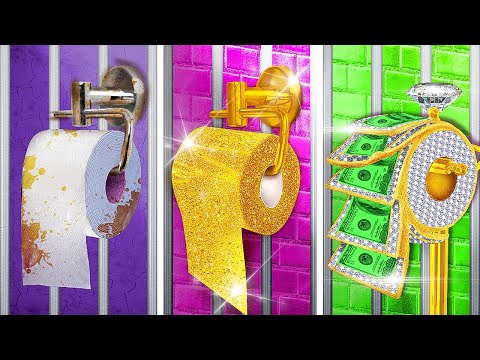 Pobre vs Rico vs Ultra Rico en la Cárcel ⛓ Hacks y Gadgets de Locura para Sobrevivir