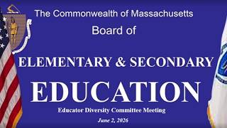 MABESE Educator Diversity Committee Meeting June 2, 2026