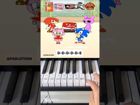 Super Sonic & Sprunky, Funny Dance3 @shortstoon - Piano Tutorial