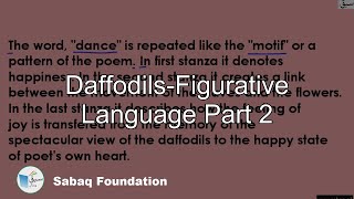 Daffodils-Figurative Language Part 2