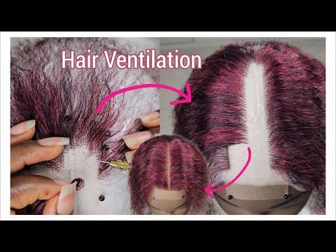 How To Ventilate A 2x6 Lace Closure Using A Ventilating Needle | DIY Ventilated Hair