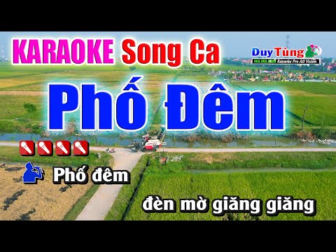 Phố Đêm || Karaoke – Song Ca || Nhạc Sống Duy Tùng