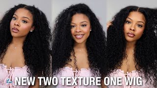 😍 FAV* New Glueless Water Curly Two Textures One Wig Install Ft. UNice Hair