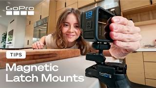 See How to Use Magnetic Latch Mounts for HERO13 Black