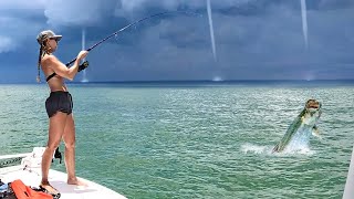 Hooked a GIANT, Fled Waterspouts and Cooking Fish Tacos!
