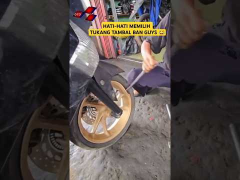 HATI-HATI MEMILIH TUKANG TAMBAL BAN GUYS ๐ KLO TIDAK MAU SEPERTI INI!! ๐๐ญ #honda #yamaha