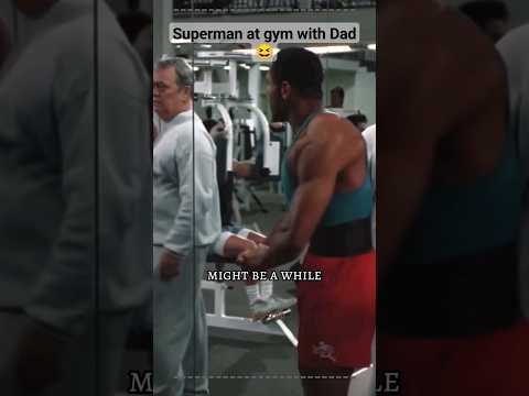 Superman goes to the gym with Dad ? #clark #clarkkent #superman #loisandclark #funnyvideo