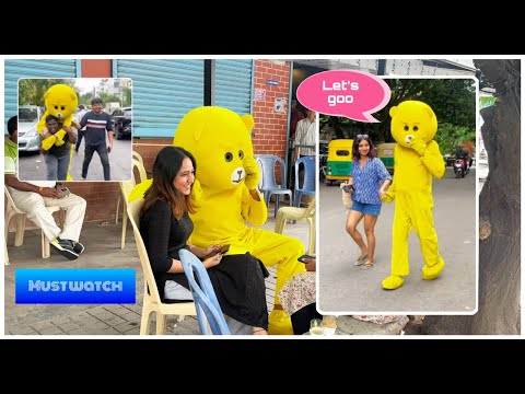 😂🤣public crazy reaction | Teddy bear prank | This Teddy Bear Like only Girls