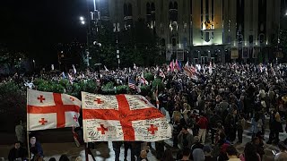 YouTube video thumbnail: Thousands in Georgia Rally for EU Membership as Country Marks 35th Independence Anniversary