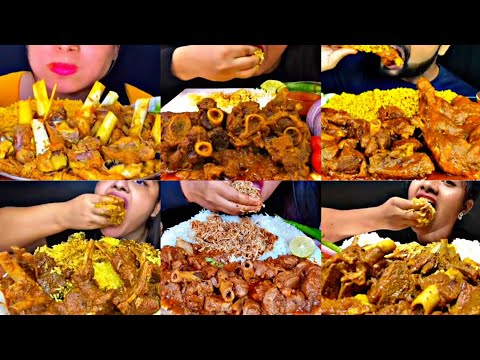 ASMR EATING SPICY MUTTON CURRY, MUTTON BIRYANI | BEST INDIAN FOOD MUKBANG |Foodie India|