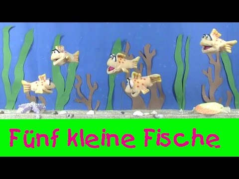 5 kleine Fische || Kinderlieder Puppenvideo