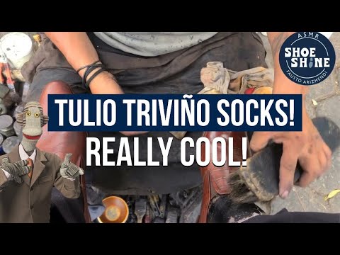 S8E59 Tulio Triviño socks 31 minutos & Brown shoes #ASMR #shoeshine #faustoarizmendi