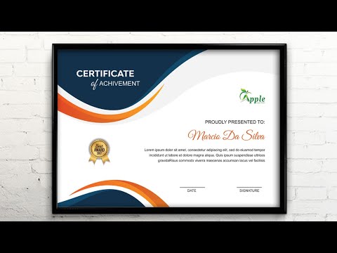 Certificate PSD Template Design | Photoshop Tutorial |...