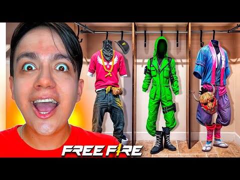 USO ROPA DE FREE FIRE en la VIDA REAL😱SAKURA y HIP HOP😳!!