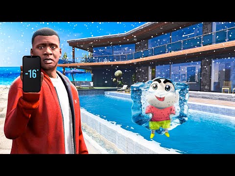 Shinchan and Franklin Surviving Coldest Day Ever in Gta 5