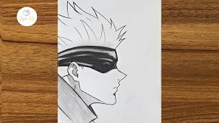How to Draw Gojo Satoru Easy || Step-by-Step Anime Drawing Tutorial || Anime character drawing