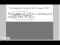 Identifying Independent and Dependent Variables