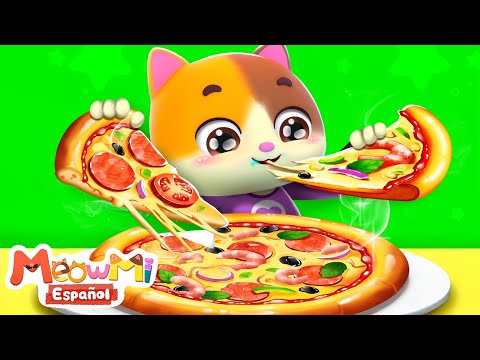 Comamos Pizza🍕🍕l | Canciones Infantiles | MeowMi Family Show Español