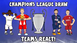 QUARTER-FINAL DRAW🏆 Every team REACTS! (Champions League Parody 25/26)
