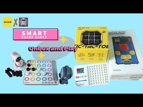 Unbox and Play GiiKER Smart Toys (Super Slide, Super Blocks, Tic-Tac-Toe Bolt and Smart Four)