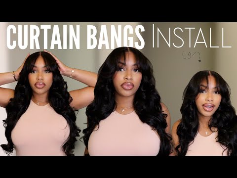 Layered Curtain Bangs On A Frontal Wig | 13*6 Body Wave Wig DETAILED Install | Alipearl Hair