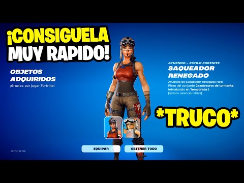 *TRUCO* Como CONSEGUIR LA SKIN de LA RENEGADA MUY RAPIDO en FORTNITE 🔥🎁