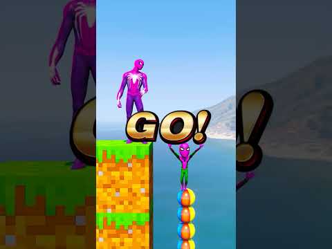 GTA 5: PINK SPIDER-MAN VS PINK VENOM KID SAVE FROM PIT 🥹ðŸ˜