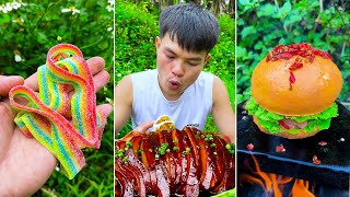 Best real food ever! | Baked Rainbow Candy, Sugarcane Juice | TikTok Funny Videos