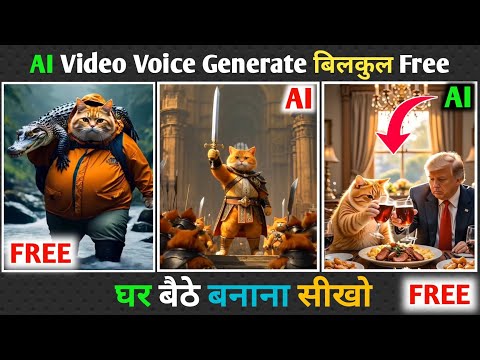AI video voice generate बिलकुल FREE 😃| AI video का voice बनाना सीखे 🤑| #aivideo #aicat #cartoon
