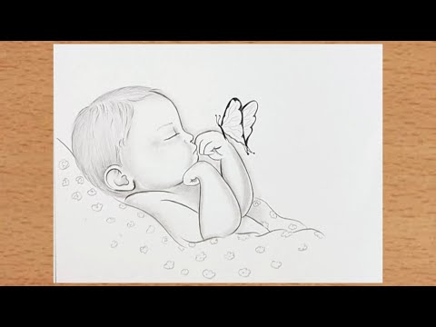 How to draw a baby | Easy pencil sketch | Little Baby Drawing