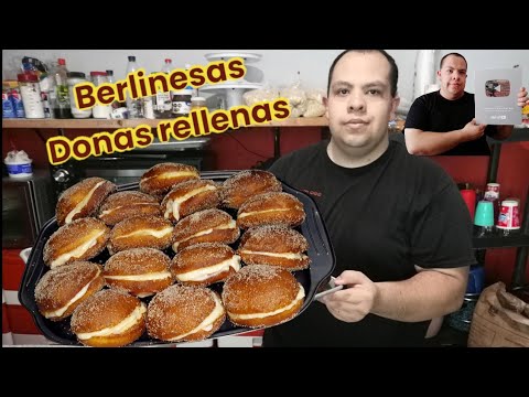 Hoy haremos Donas rellenas para negocio Berlinesas rellenas de crema deliciosas