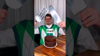 How to eat CHOCOLATE CAKE like a REAL DAD?😅❤️🍰| CHEFKOUDY
